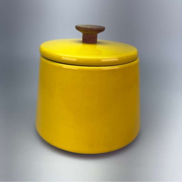 Vintage Copco Yellow Enamel Fondue Pot - Picture 5 of 13